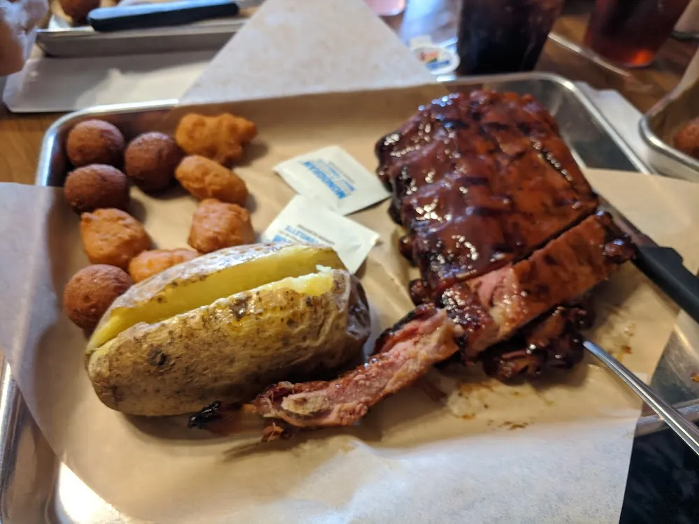 Baby Back Ribs Baked Potato Corn Nuggets