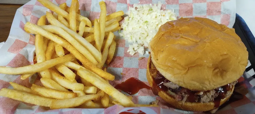Pulled Pork Sandwich and FF